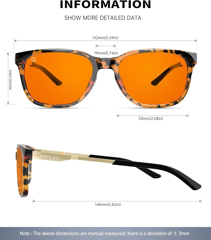 ANYLUV Blue Light Glasses for Men, Lightweight Computer Gaming Glasses - Image 3