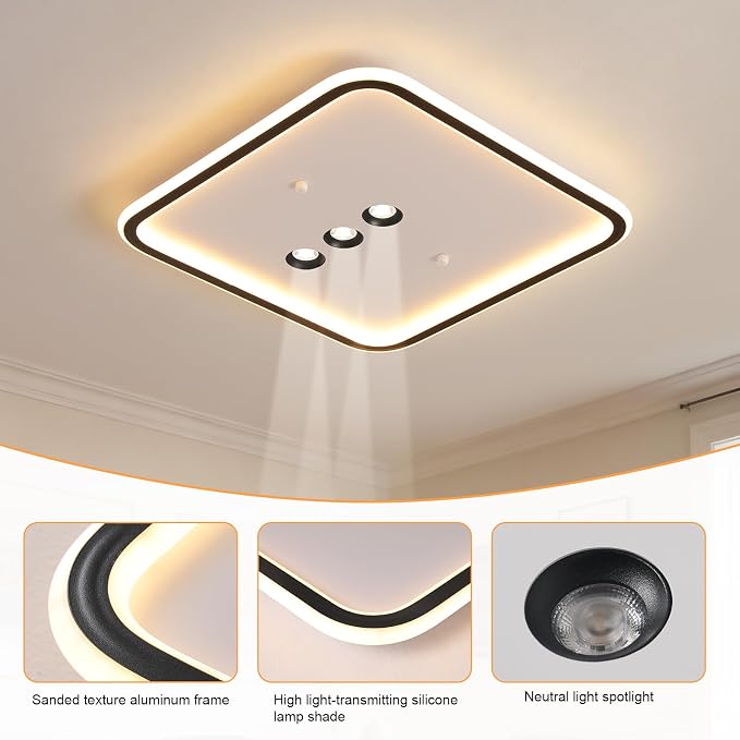 Shine LUEST Square Diamond LED Ceiling Light - Image 6