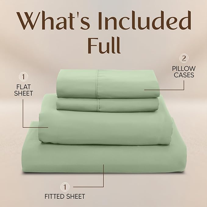 Utopia Bedding Full Sheet Set – 4 Piece Bed Sheets - Image 3