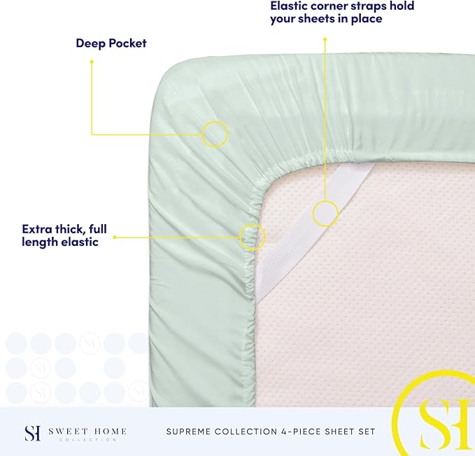 Twin XL Sheets - Breathable Luxury Sheets - 1800 Supreme Collection Extra Soft - Image 5