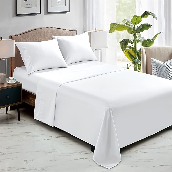 FreshCulture Twin Flat Sheets Only, Soft Microfiber Bedding Sheets - Image 6