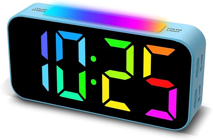 Topski Loud Alarm Clocks for Bedrooms Heavy Sleepers, Digital Clock by Topski