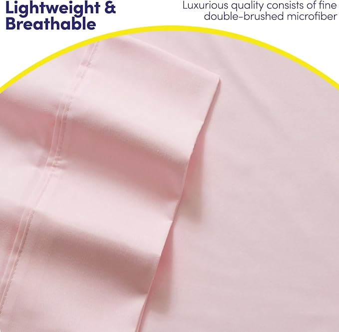 Queen Sheets Pale Pink - Image 6