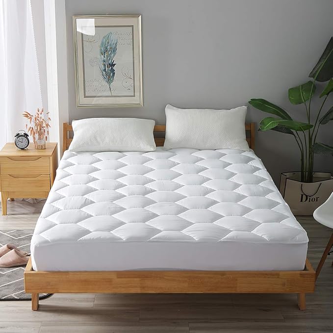 Favorland Cal King Mattress Pad, 8-21" Deep Pocket Protector Ultra Soft Quilted - Image 7