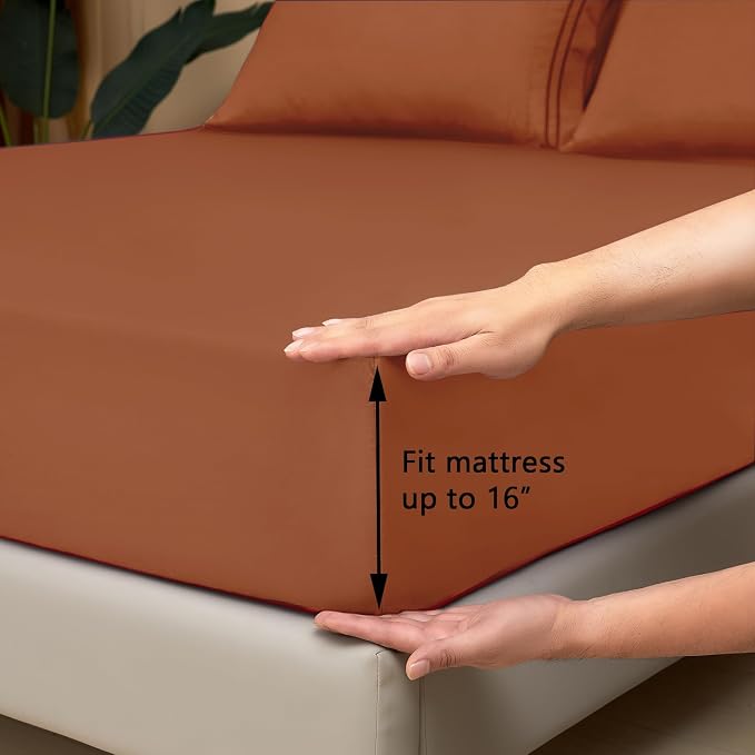 Mejoroom King Size Bed Sheet Set - Image 3