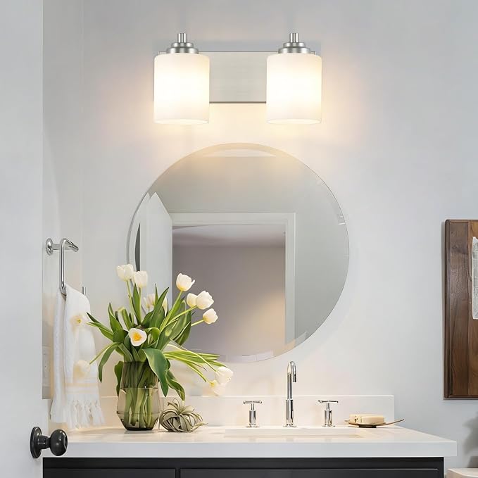 SOLFART Brushed Nickel 2 Light Vanity Lights - Image 7