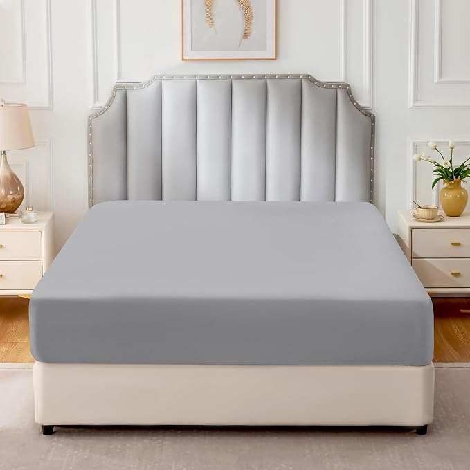 FreshCulture Pure Cotton Fitted Sheets King Size, 300 Thread Count Percale - Image 2