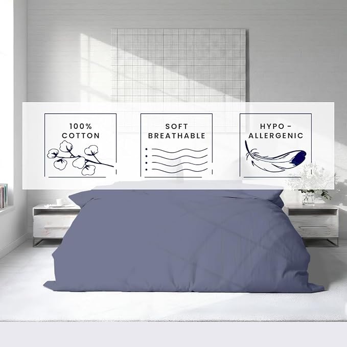 Kotton Culture 1 Pc Duvet Cover Queen Size/Full Size-100% Egyptian Cotton 600 - Image 5