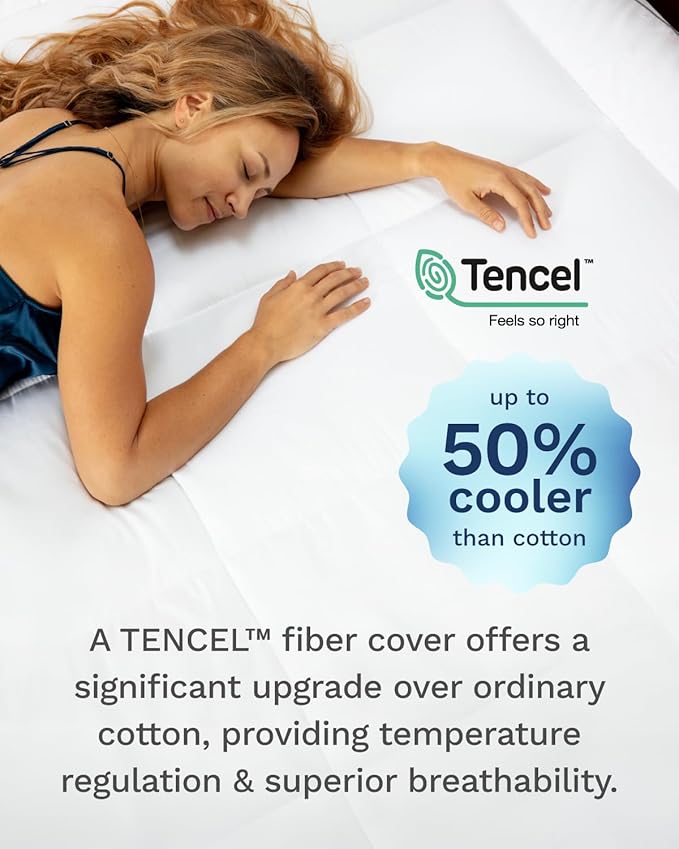 ViscoSoft 4 Inch Pillow Top Memory Foam Mattress Topper Full XL - Image 3
