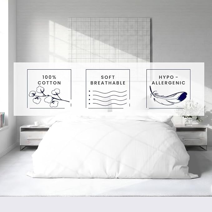 Kotton Culture 3 Pc Duvet Cover King Size Set-100% Egyptian Cotton 600 Thread - Image 5