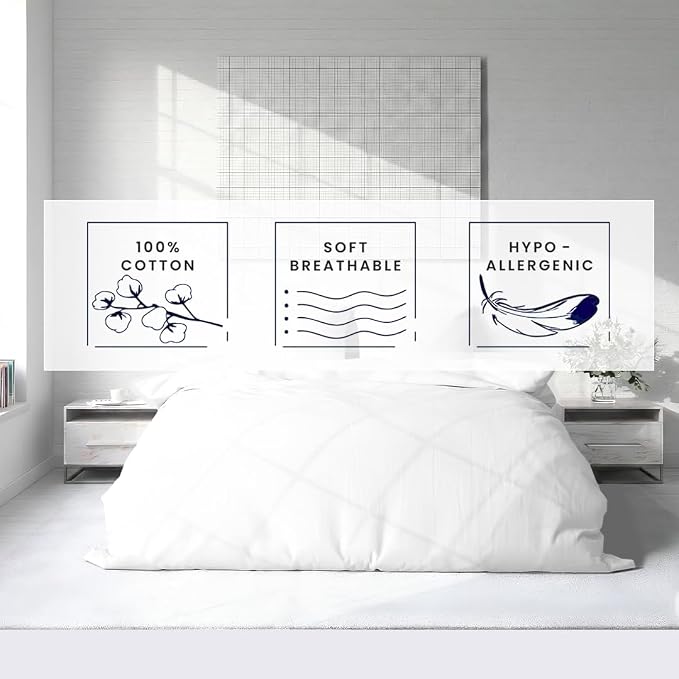 Kotton Culture 3 Pc Twin XL/Twin Duvet Cover Set-100% Egyptian Cotton 600 - Image 5