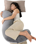 QUEEN ROSE Body Pillow for Side Sleepers, Soft Comfort S Shaped Hug Pillow for by QUEENROSE