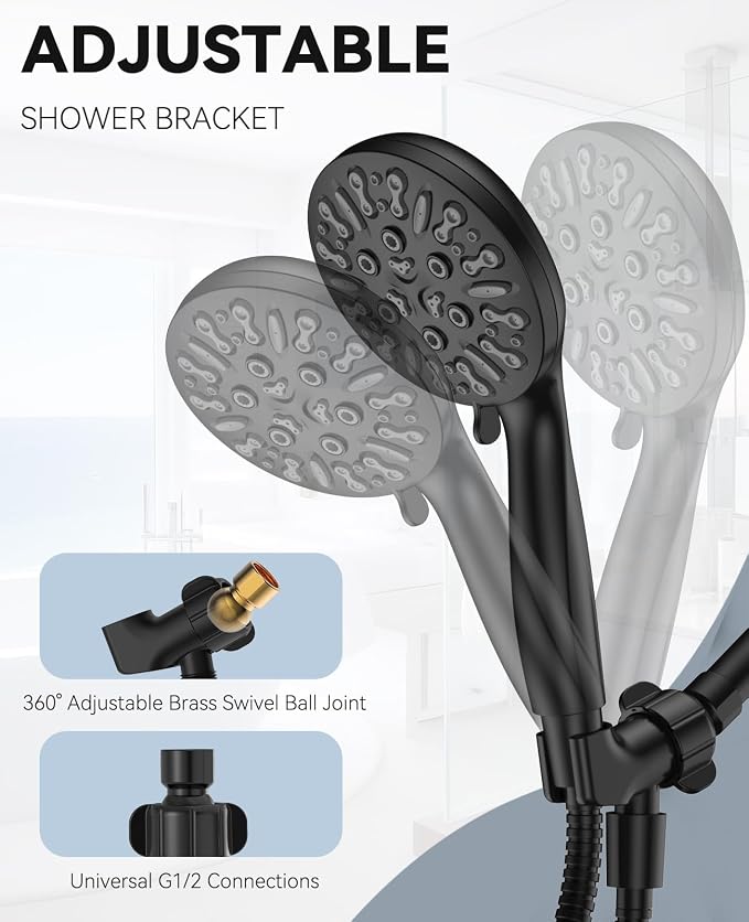 JDO Shower Head with Handheld, High Pressure Handheld Shower Head 9 Settings - Image 4