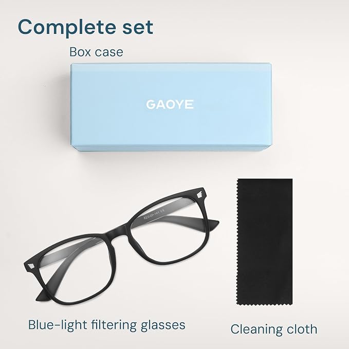 Gaoye Matte Black Blue Light Glasses - Image 7