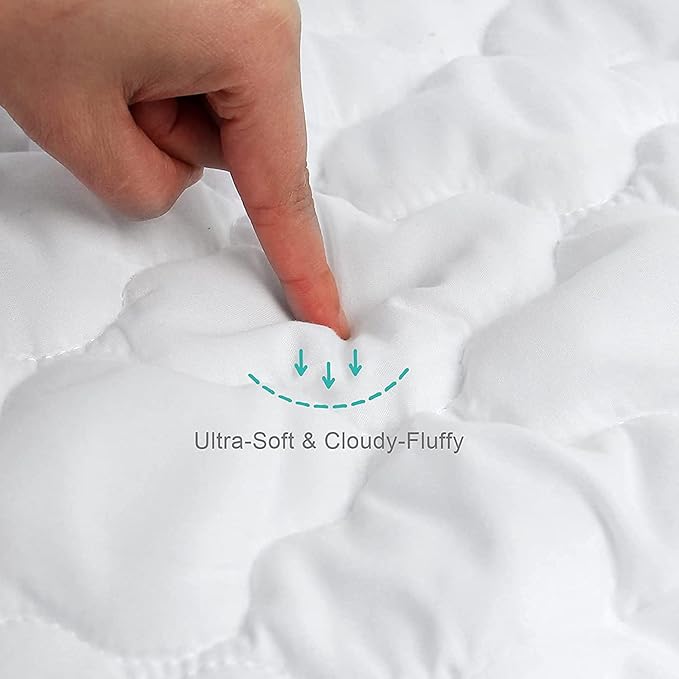 2 Pack Crib Mattress Protector Sheets, Fitted Waterproof Mattress Pad Cover - Image 2