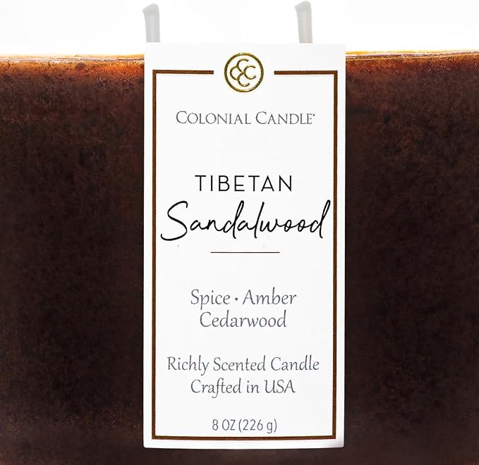 Colonial Candle Tibetan Sandalwood Scented Candle Jar, Highly Fragranced Candles - Image 5