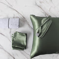 DISANGNI Silk Indulgence Set: 22 Momme 100% Natural Mulberry Silk Pillow Case & by DISANGNI