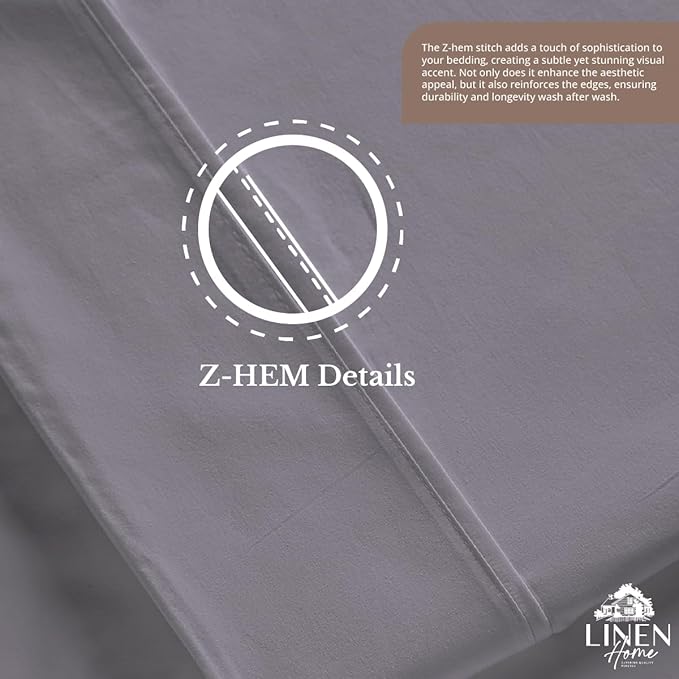 Linen Home 100% Cotton Percale 1 Flat Sheet, King Size - Image 5