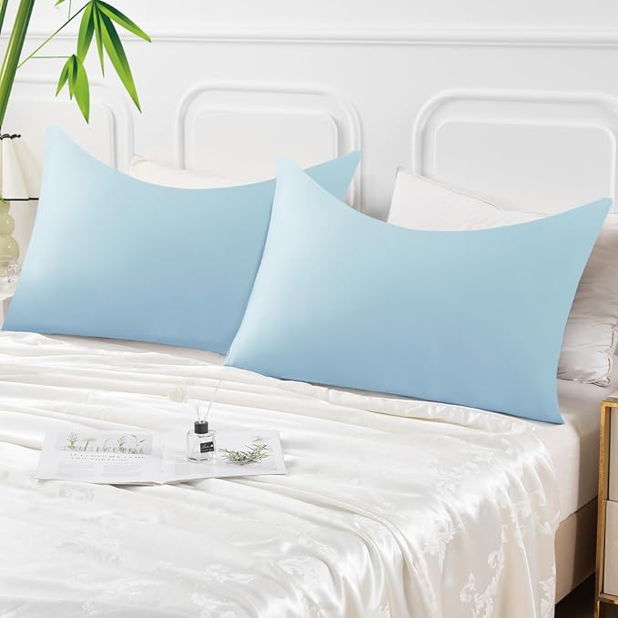 Curved Pillow Case Queen Size, Side Sleeper Pillow Cases Cover Cooling Rayon - Image 7