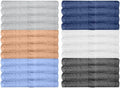 KAHAF COLLECTION 24 Pack Wash Cloths | Multicolour 100% Cotton Extra Absorbent by KAHAF+COLLECTION