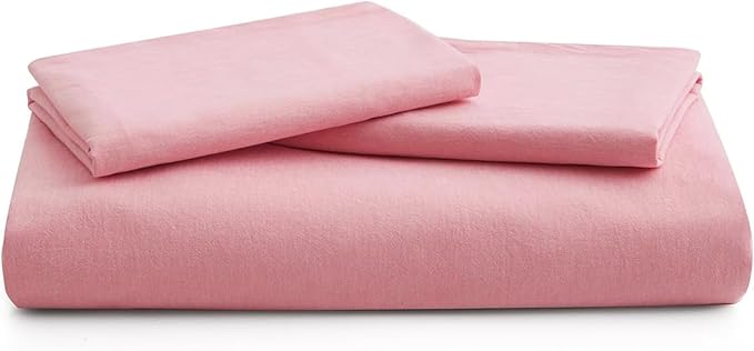 LOVQUE Pink Cotton Duvet Cover Queen Size, Linen Like Natural Bedding Set - Image 7