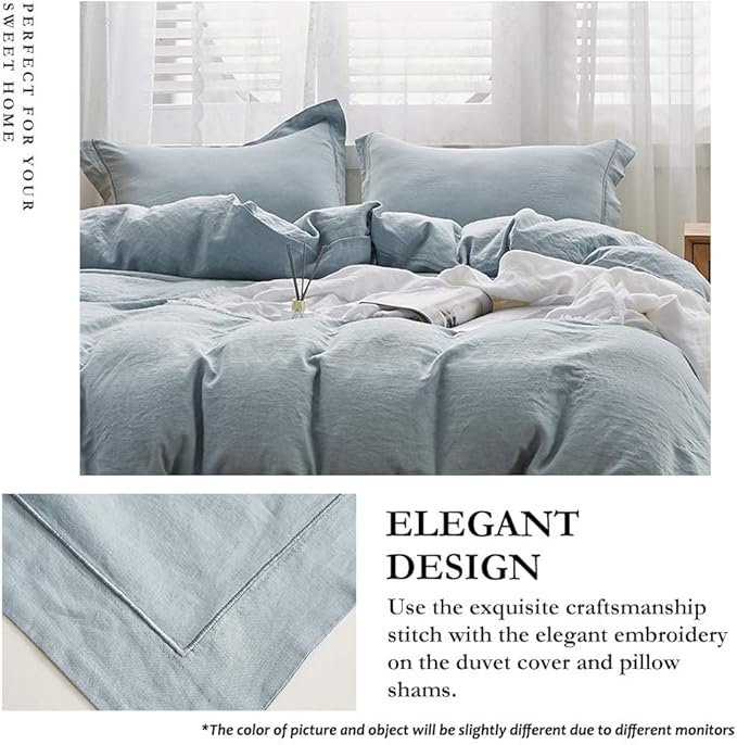 Simple&Opulence 100% French Flax Linen Duvet Cover Set - Image 2