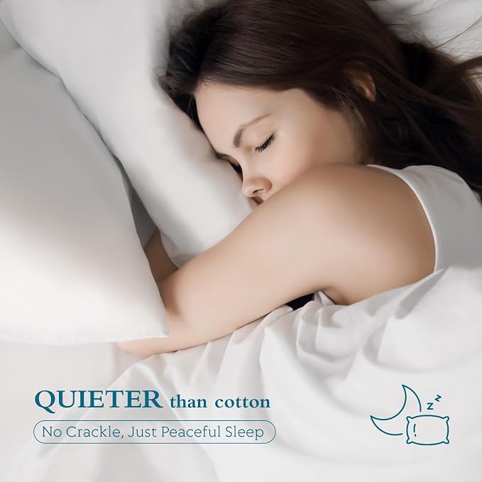 Cooling Pillowcases Standard Size Set of 2, Viscose Derived from Bamboo - Image 4