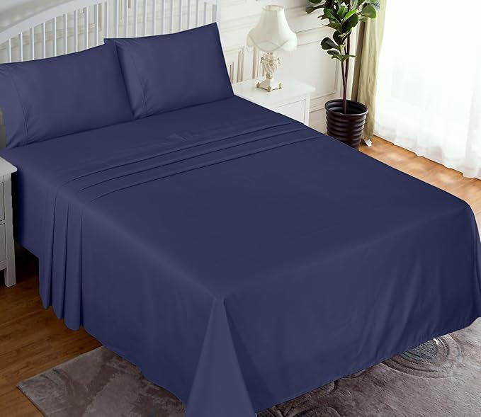 RUVANTI 100% Cotton Sheets – California King Percale Bedding, Cooling & - Image 2