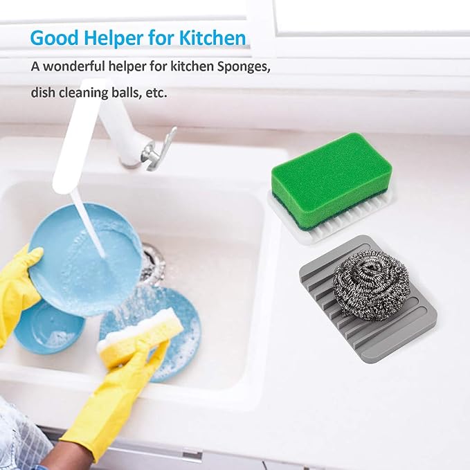 4PCS Silicone Soap Dishes for Shower, Upgrade Self-Draining Bar Soap Holder - Image 6