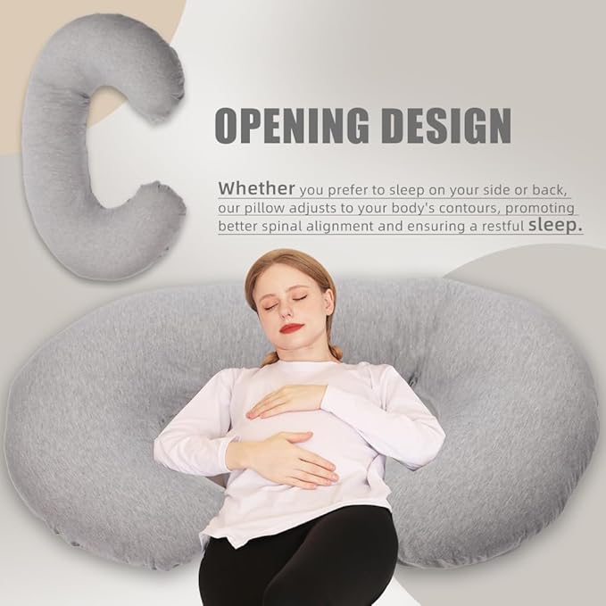 Chilling Home Pregnancy Pillow, C Shaped Full Body Pillow Maternity Pillow - Image 4