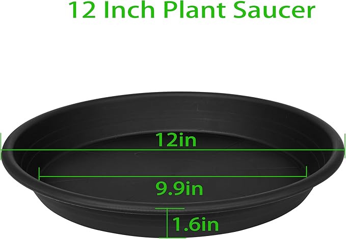 6 Pack of 12 inch Plant Saucer Plant Tray, Plastic Plant Saucer 12 inch - Image 2