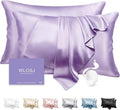 100% Silk Pillow Cases 2 Pack Standard Size Mulberry Silk Pillowcase Set of 2 by WLOSJ