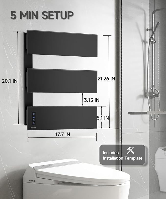 Heated Towel Racks For Bathroom, Large Towel Warmer Rack - Image 5