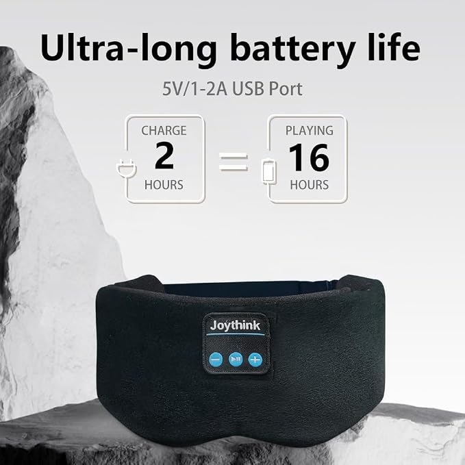 Joythink Weighted Eye Masks Bluetooth Sleep Mask Headphones Silk Wireless - Image 4
