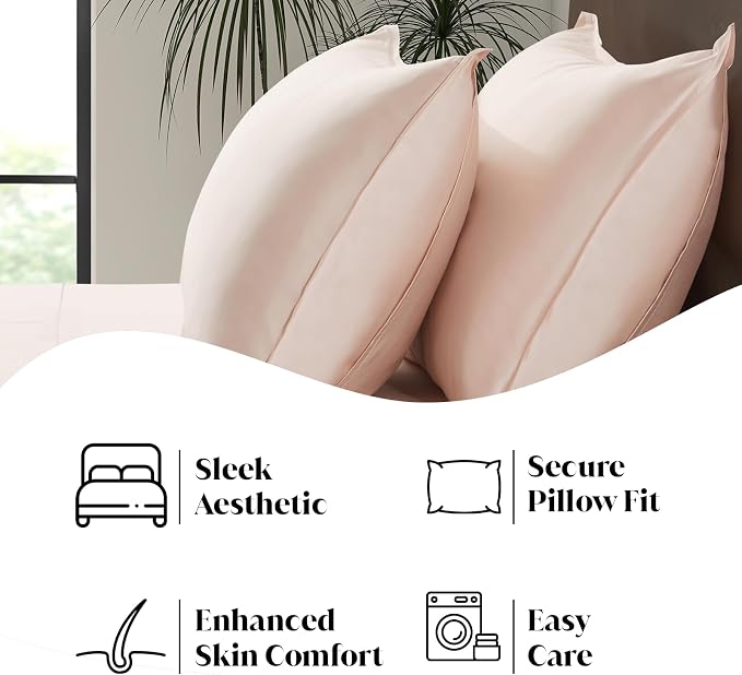 Luxury Bamboo Market | Queen Envelope Pillowcase Set | 100% Viscose Made from - Image 4