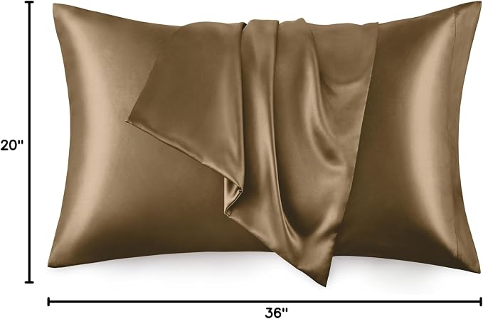 Love's cabin Satin Pillowcase Set of 2 King Size 20x36, Cooling Pillow Covers - Image 8