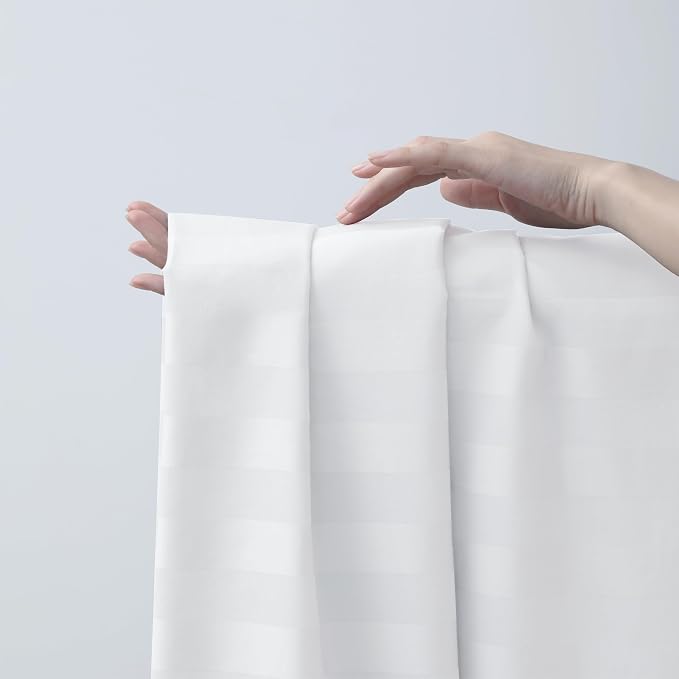 Cotton Twin Flat Sheet Only, 600 Thread Count 100% Egyptian Cotton Top Sheet - Image 4