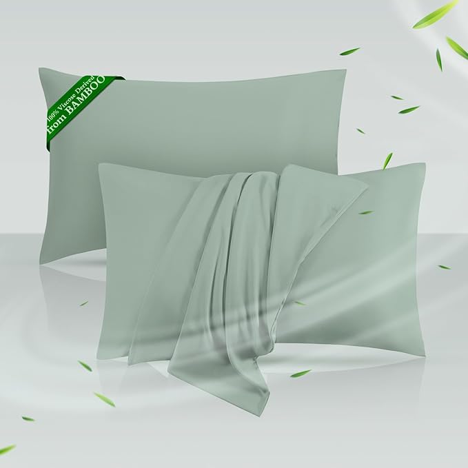 Cooling Pillowcases Queen Size Set of 2, Viscose Derived from Bamboo by HOTSLEEPERSHEETS