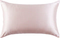 THXSILK Pink Plaid Style 6A+ Grade Mulberry Silk Pillowcase by THXSILK