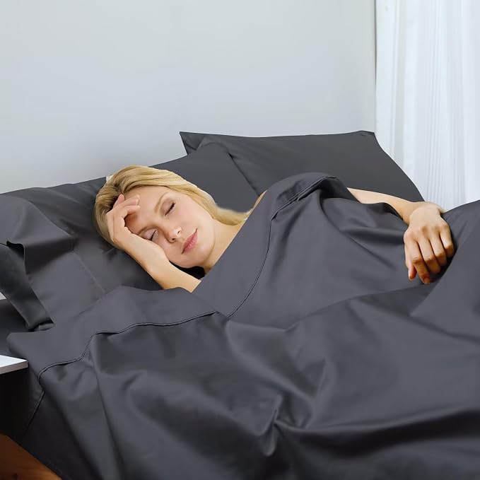 2-Pack Cotton Twin Flat Sheet Only, 600 Thread Count 100% Egyptian Cotton Top - Image 6