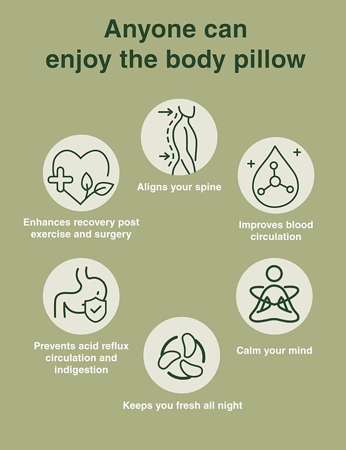 ZonLi Long Body Pillows for Adults, Memory Foam Body Pillow Adjustable - Image 6
