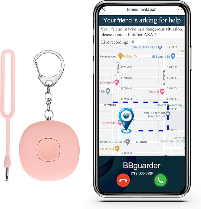5-in-1 Smart Personal Alarms for Women, 130dB Sound, Notify Emergency Contacts by ZNYSMART