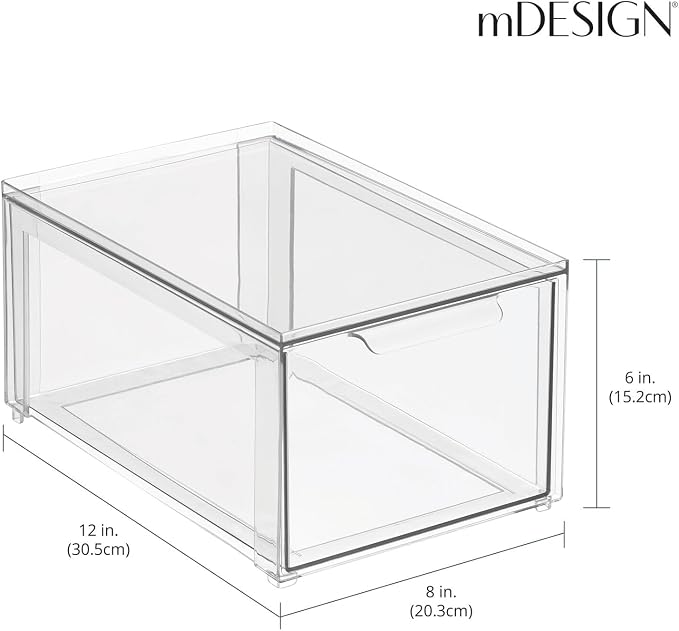 mDesign Plastic Stackable Bathroom Storage - Image 3