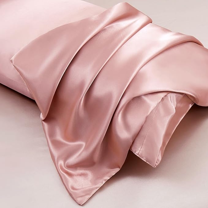 Aormenzy Satin Body Pillow Cover Set of 2, 20x54 Inches Champagne Case - Image 4