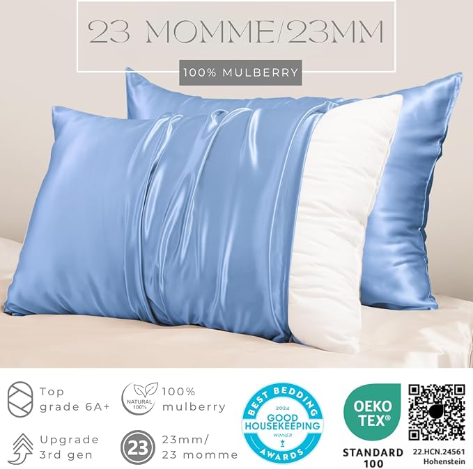 PROMEED 23 Momme Silk Toddler Pillowcase 2 Pack - Image 2