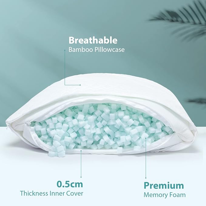 Rainmr Shredded Memory Foam Pillows - Image 2