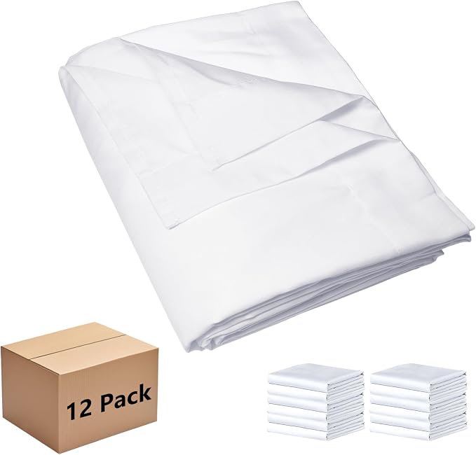 Bulk Full Flat Sheets Only, Color-Coded Hem Threads, Wrinkle-Free Shrinkage by Culve