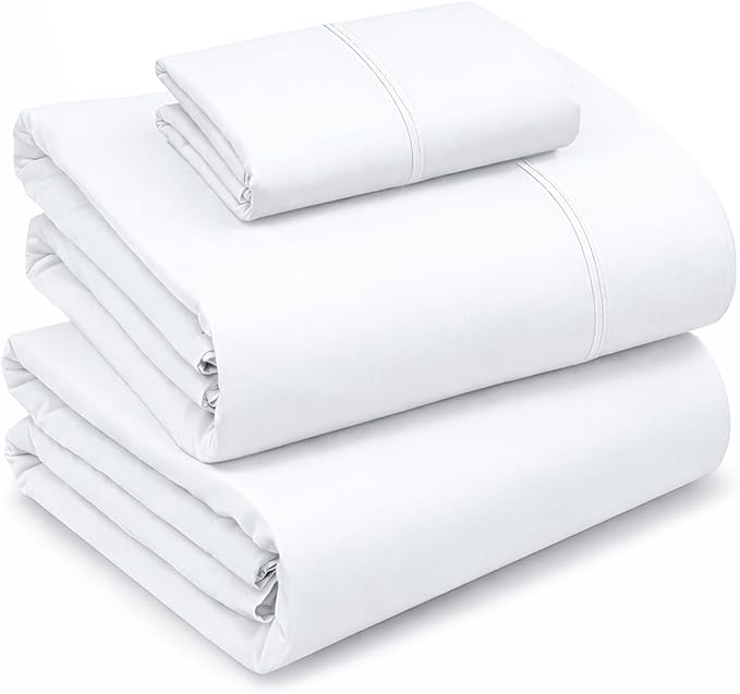 RUVANTI 100% Cotton Sheets – Twin Size Percale Bedding, Cooling & Breathable by Ruvanti