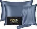 Silk Pillow Cases 2 Pack, Mulberry Silk Pillowcases Standard Set of 2, Anti Acne by HOME