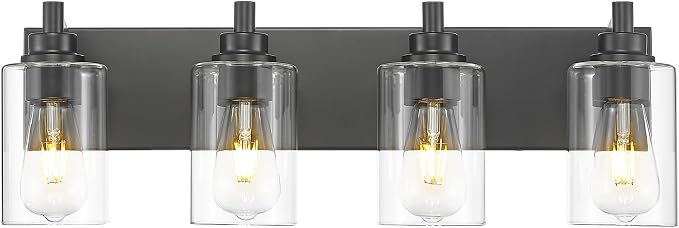 4-Light Bathroom Light Fixtures, Modern Vanity Lighting Fixtures Over Mirror by Metwet